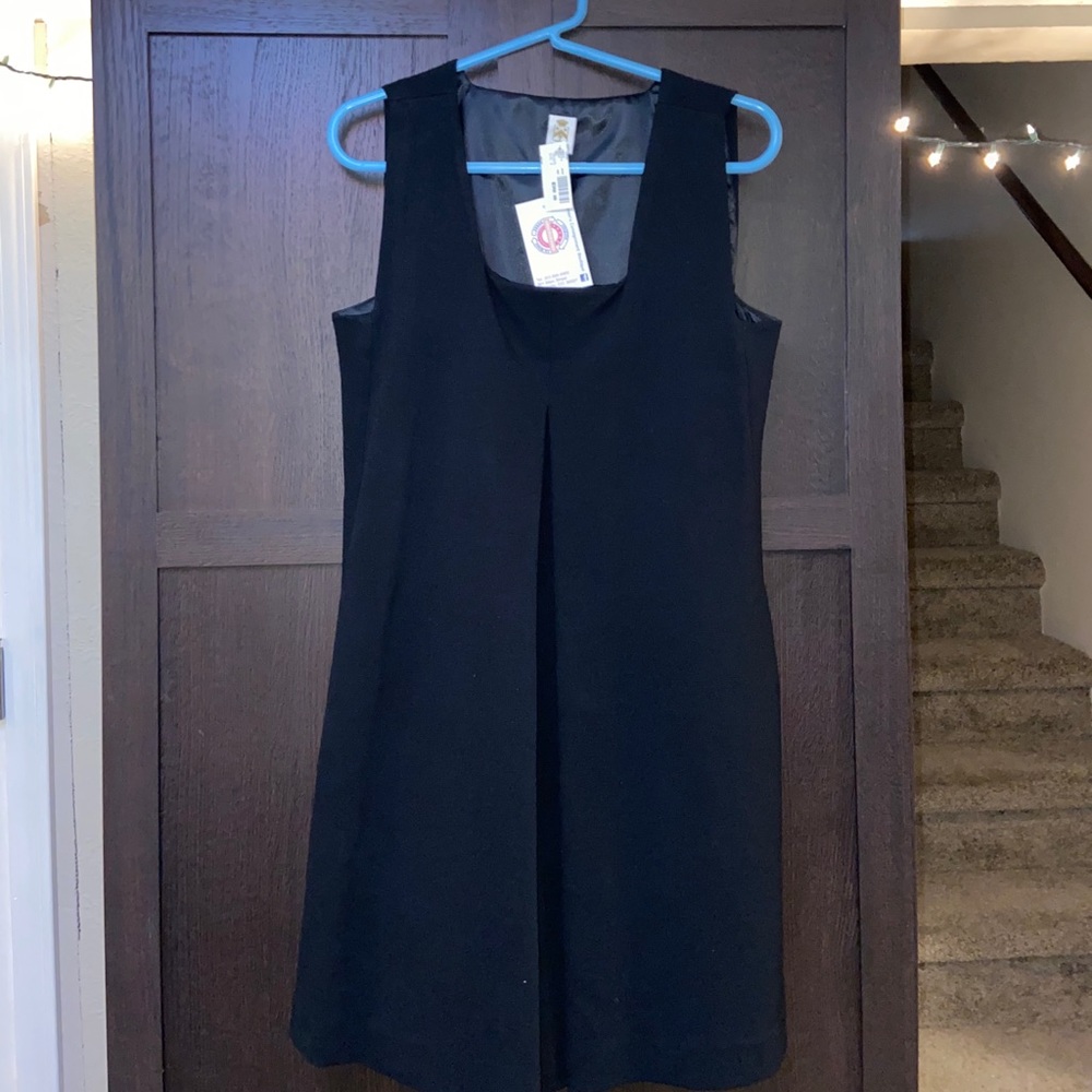 NWT ABAETÉ A Frame Black Dress With Front Slit